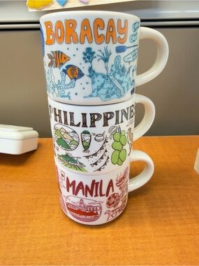 Set of 3 Starbucks Philippines Manila Boracay Mini Espresso Mugs Been There